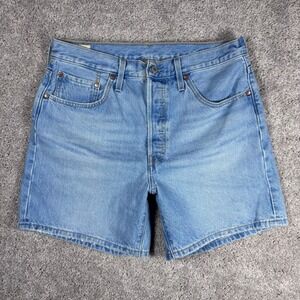 Levi's Premium 501 Light‎ Wash Denim Shorts Button Fly Womens Size 31